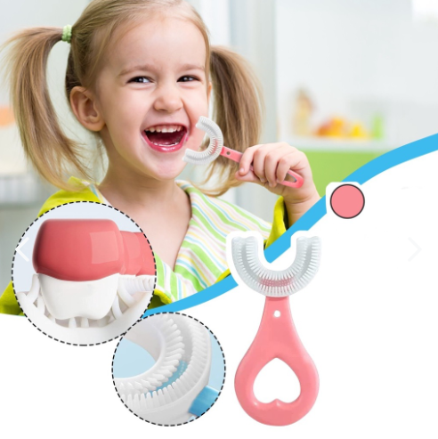 Cepillos de dientes en forma de U para niños