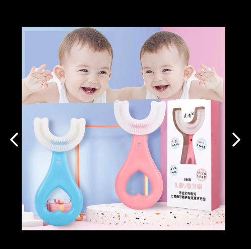 Cepillos de dientes en forma de U para niños
