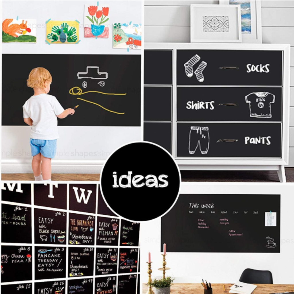 Pizarra Plegable Adhesiva para Tiza