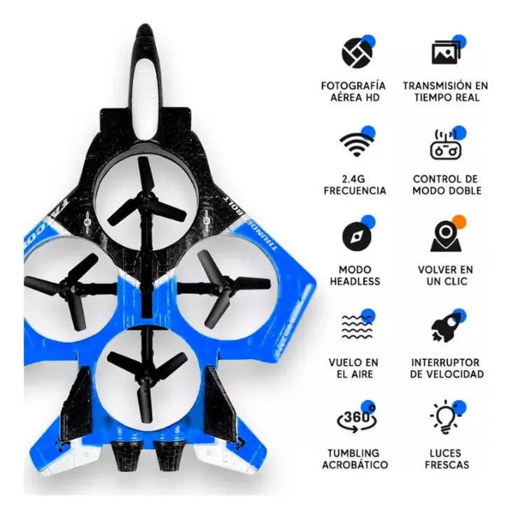 AEROJET – Avión Jet de Combate con Cámara y Control Remoto