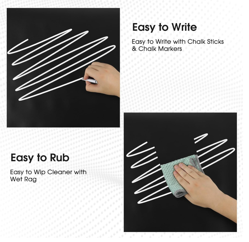 Pizarra Plegable Adhesiva para Tiza